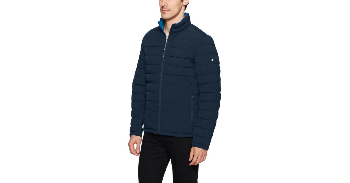Men's quilted shop stretch reversible jacket