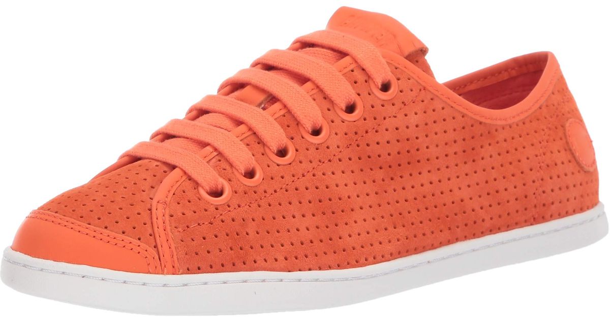 camper orange shoes