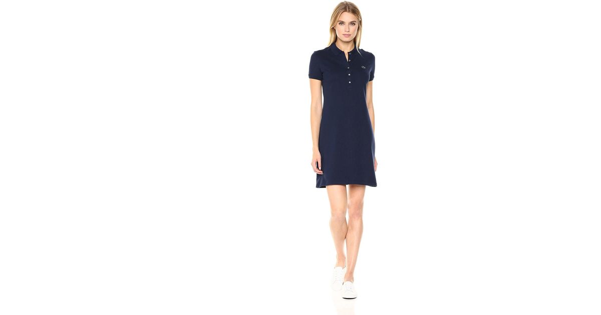 women's stretch cotton mini piqué polo dress