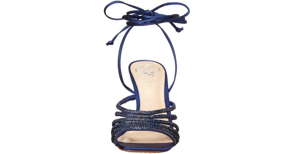 Vince Camuto Rebitin Women's Lace-Up Heeled Sandals - Square Toe Strappy Dress Shoes With Rhinestones - View #3