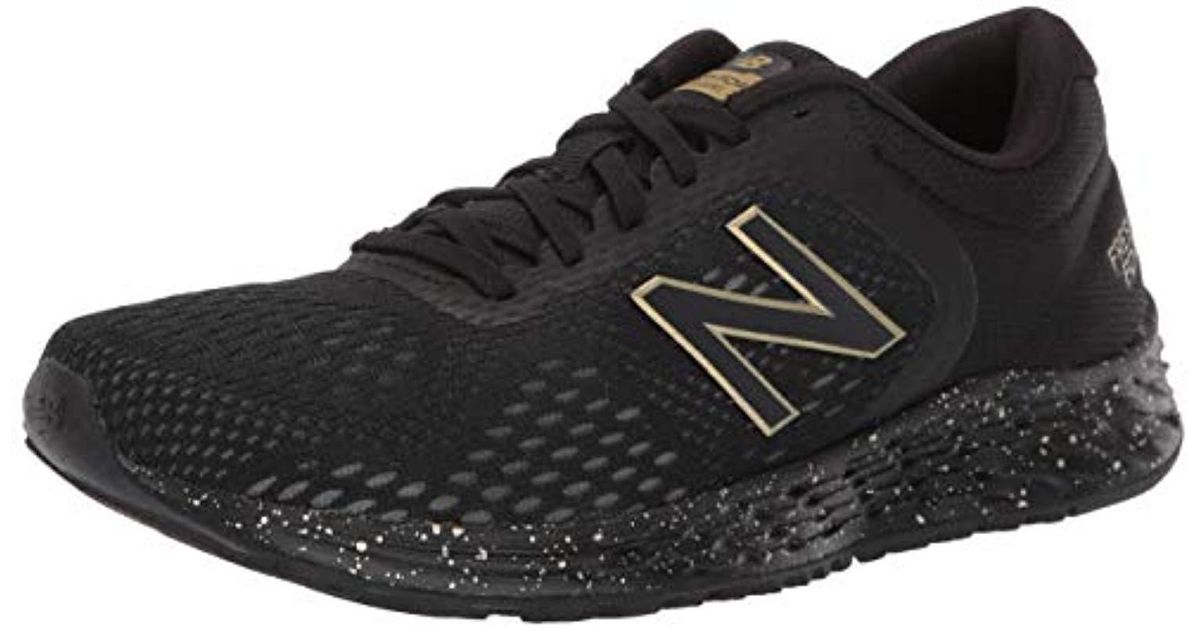 New Balance Arishi V2 Fresh Foam Running Shoe, Black/metallic Gold, 5 B Us  | Lyst
