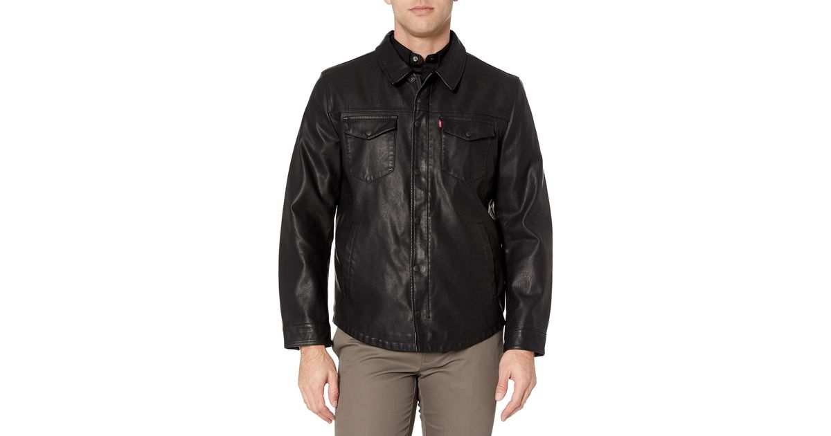 Levi's Faux Leather Shirt Jacket in 