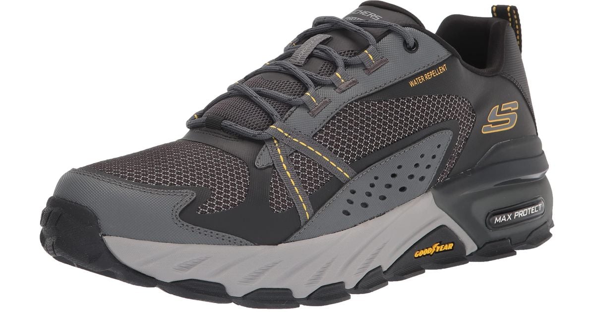 Skechers Rubber Max Protect Laceup Sneaker Oxford in Black for Men Save 24 Lyst UK