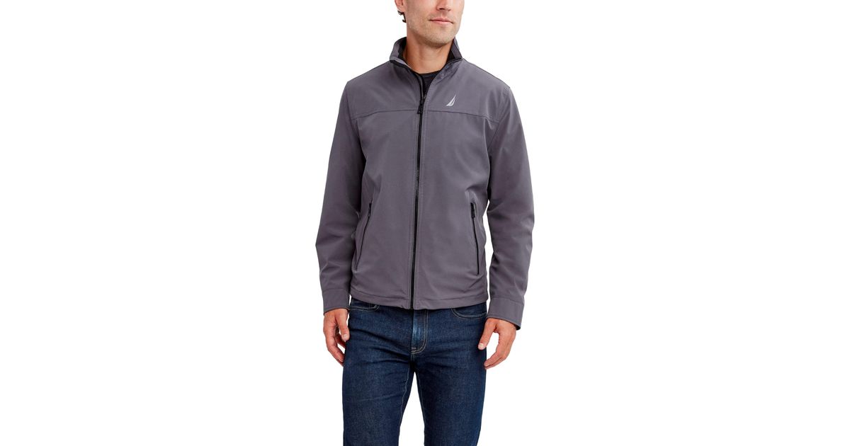 Nautica Lightweight Stretch Athletic Outdoor Full Zip Windbreaker