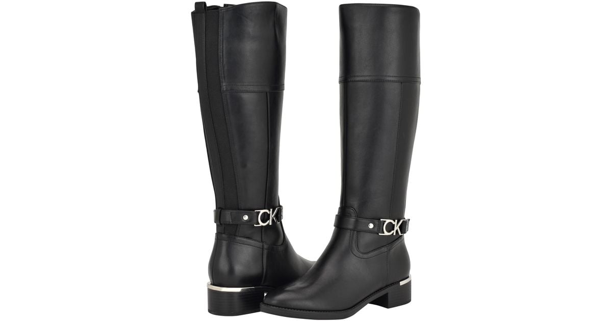 calvin klein knee high boots