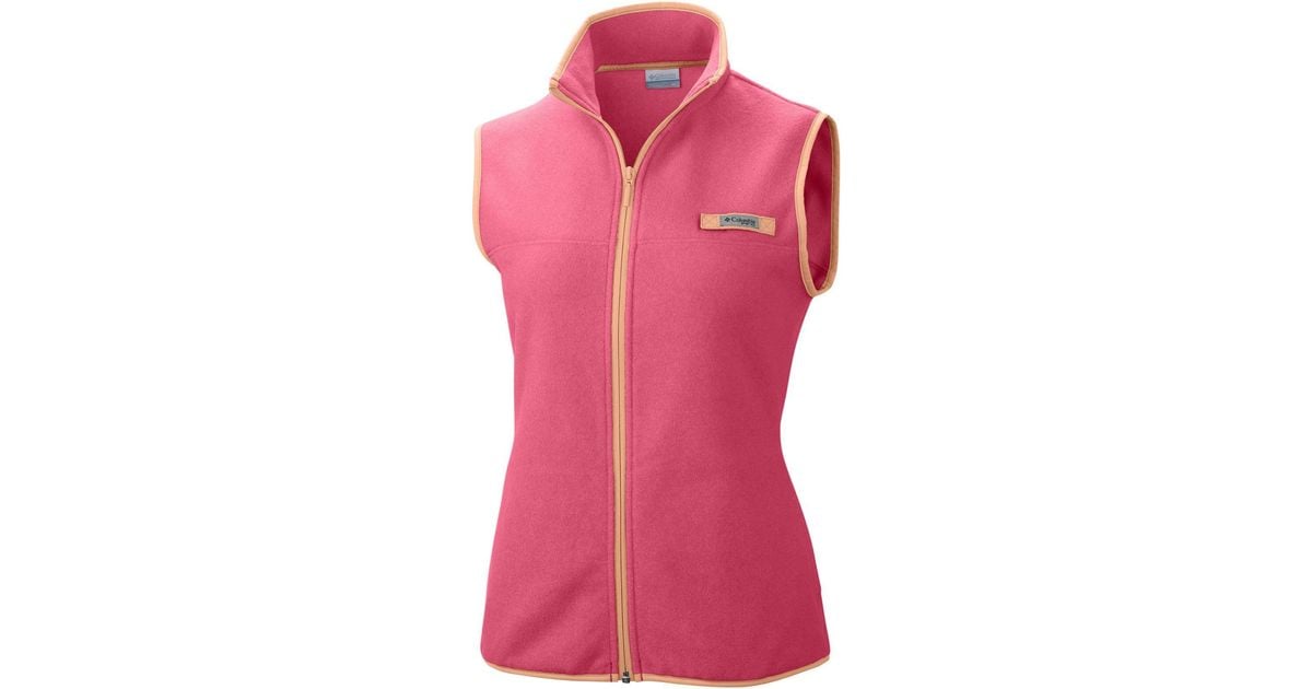 Columbia Sportswear Harborside Fleece Vest in Pink Lyst