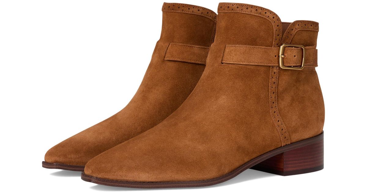 Cole Haan Norella Buckle Boots in Brown | Lyst