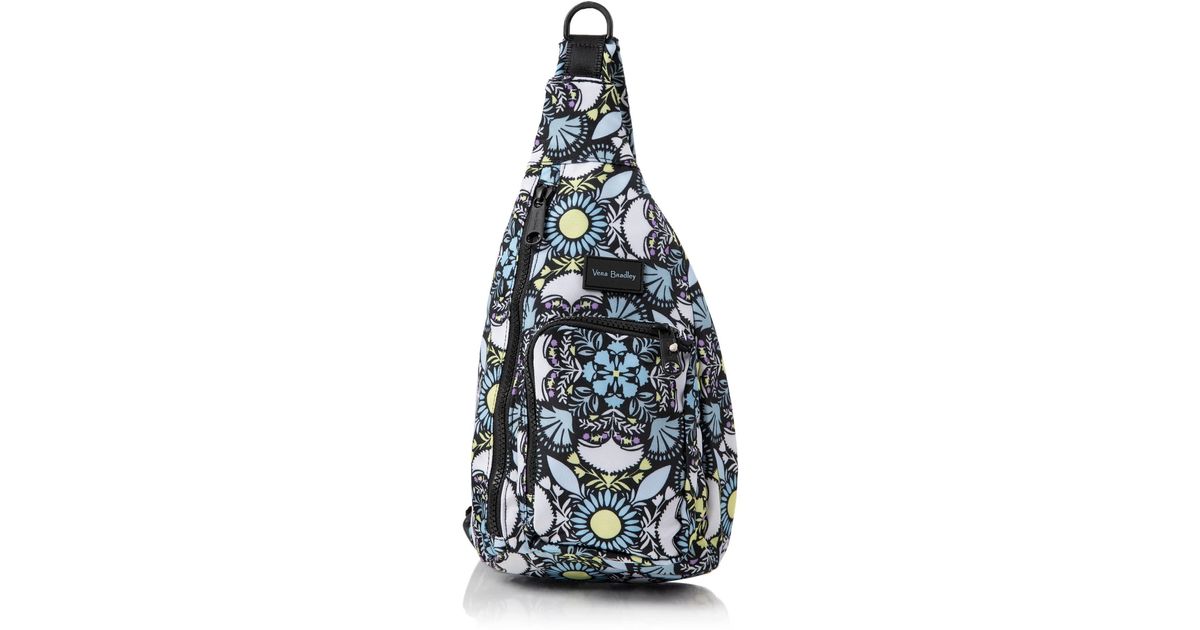 Vera Bradley Mini Sling Backpack in Reactive Black