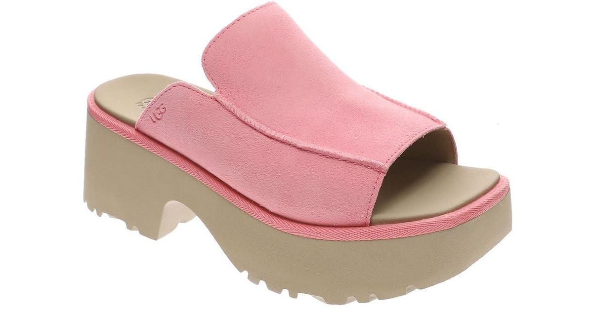 UGG New Heights Slide Sandal in Pink | Lyst