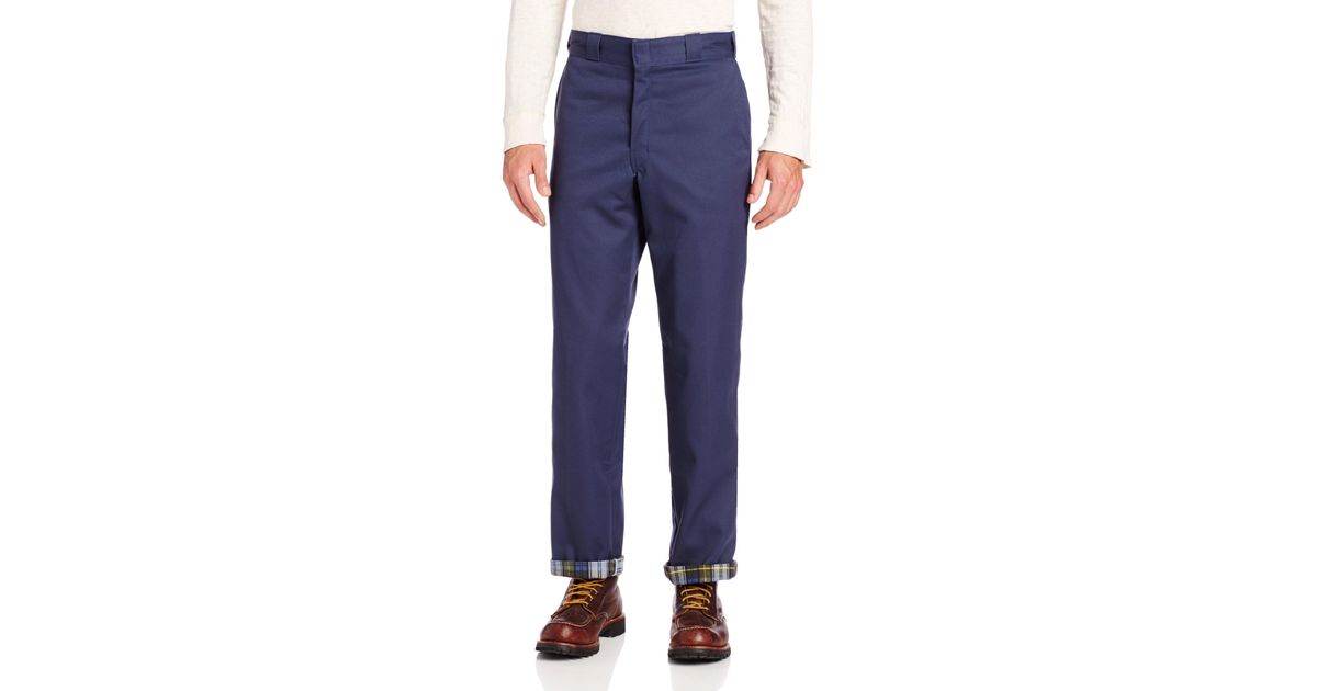relaxed fit flannel lined work pants