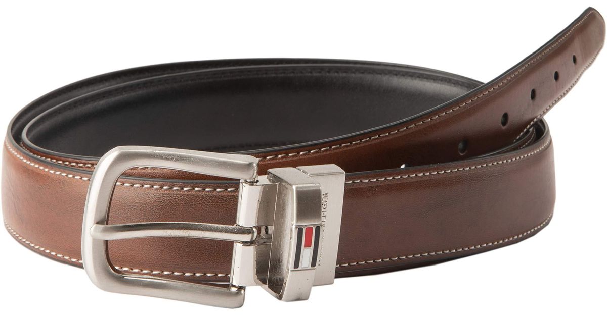 Tommy Hilfiger Reversible Leather Belt - Casual For S Jeans With Double ...