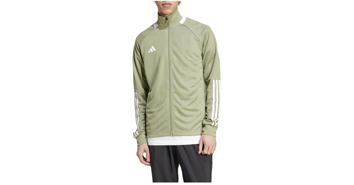 adidas Sereno Cut 3-stripes Slim Track Jacket in Green for Men Lyst