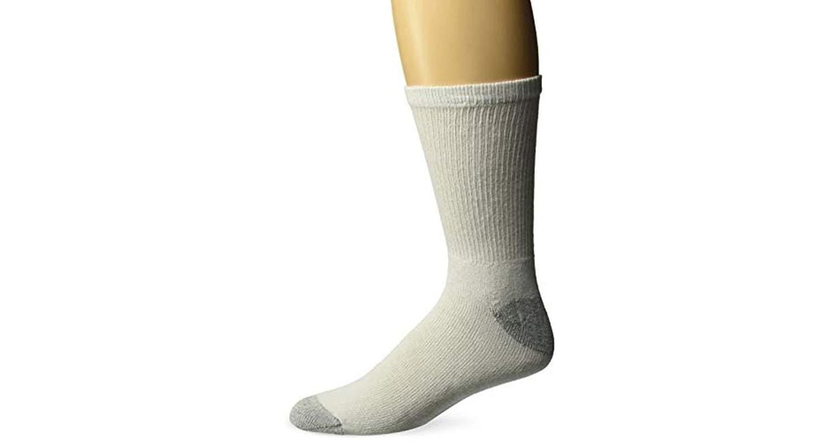 Hanes Crew Sock, White/grey Heel/toe, 1013/shoe Size 612 (20pack