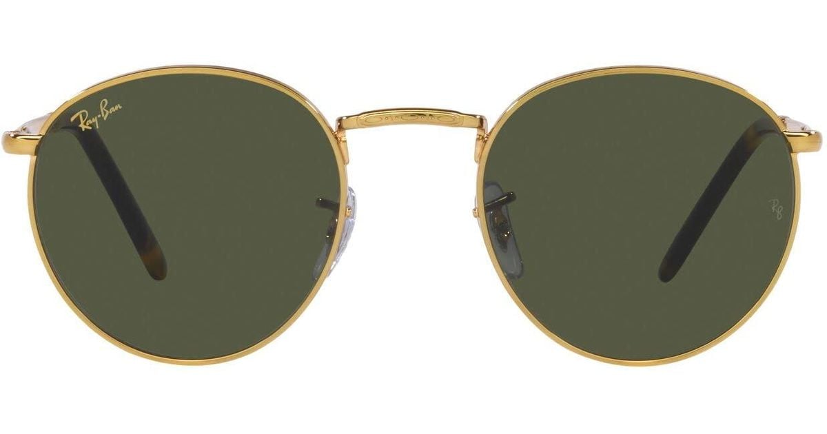 Ray-Ban Rb3637 New Round Sunglasses in Green | Lyst