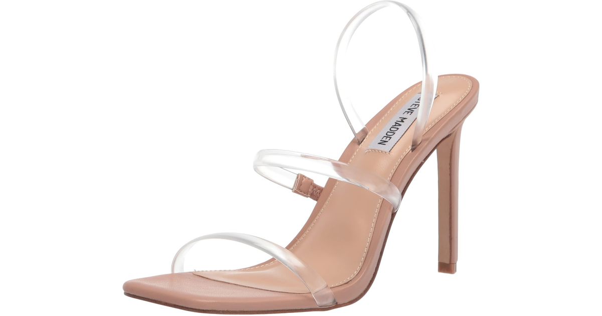 Steve Madden Gracey Heeled Sandal in Natural | Lyst