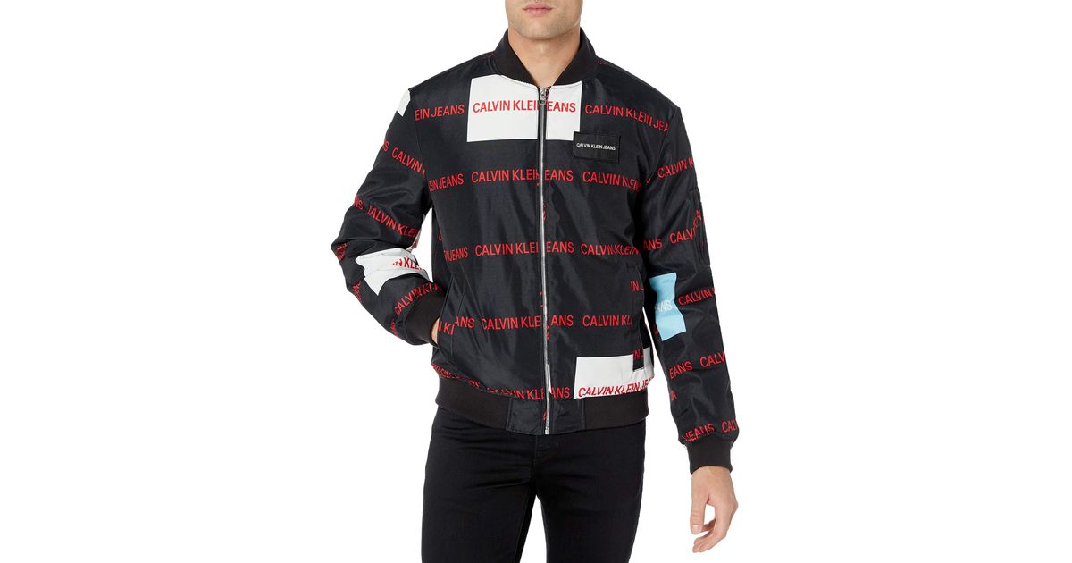 Calvin Klein Denim Jeans Coated Puffer 
