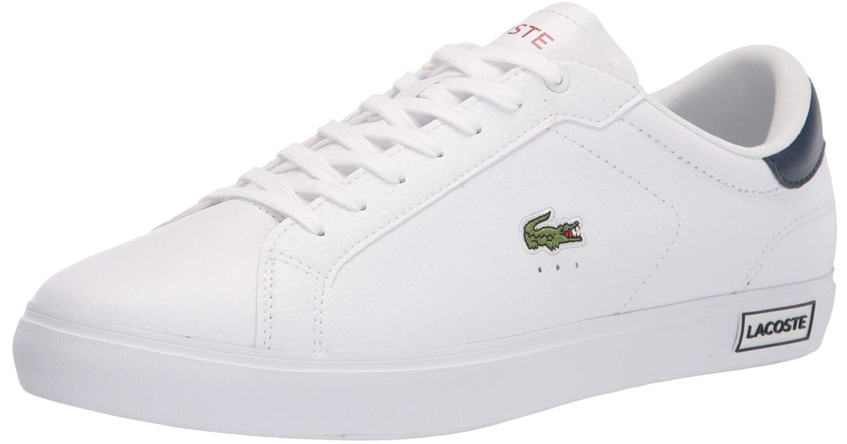 Lacoste Powercourt Sneakers in White/Navy/Red (Black) for Men | Lyst