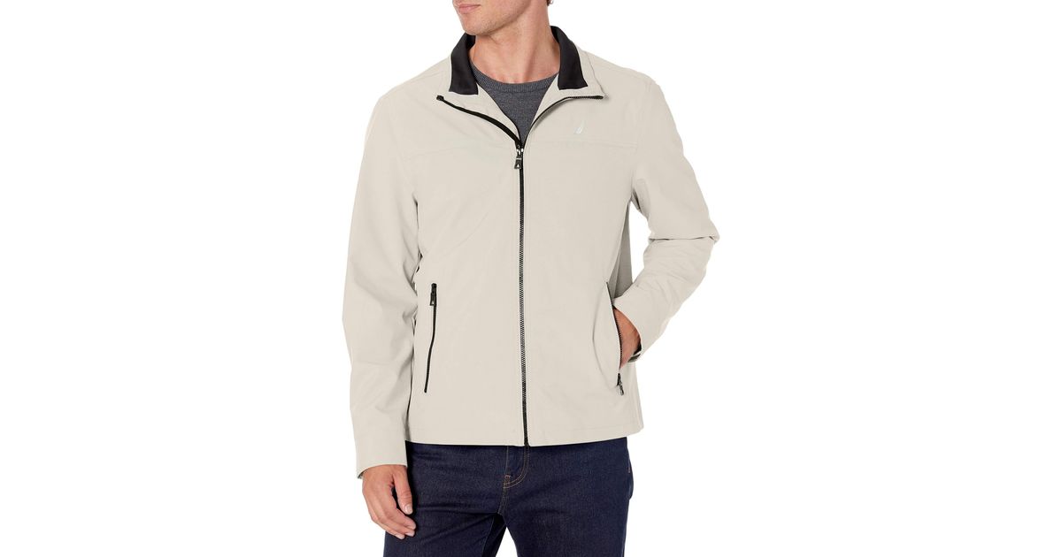 Nautica Lightweight Stretch Golf Jacket in Stone (Natural) for Men Lyst