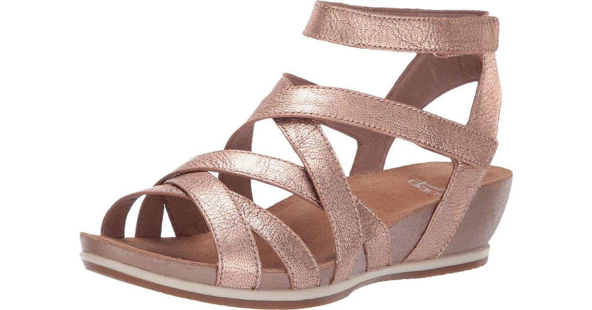 Dansko Leather Veruca Metallic Strappy 