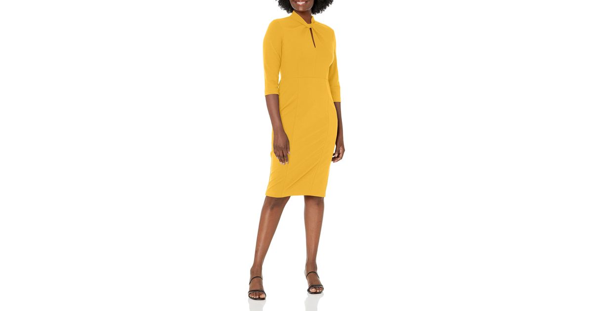 Donna Morgan Knotted Crepe Sheath Dress 
