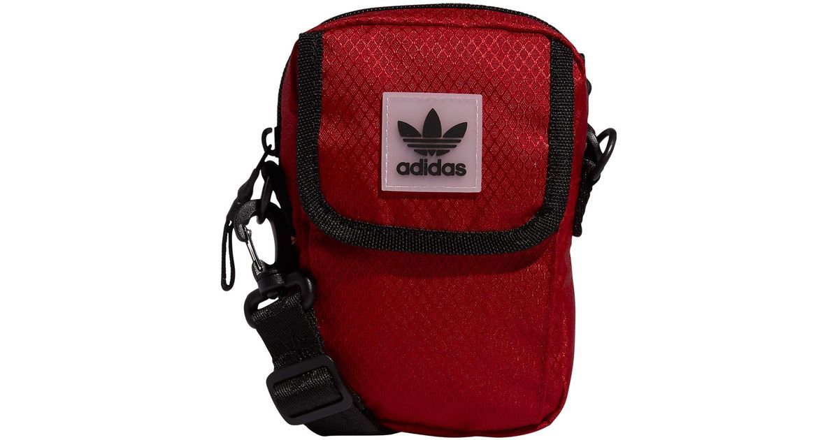 adidas Originals Utility Festival Crossbody Bag in Red Lyst