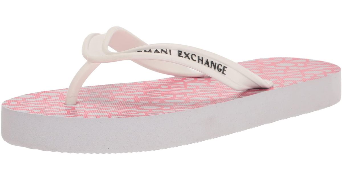 Armani Exchange Cooper Double Sole Flip Flops in Black Lyst