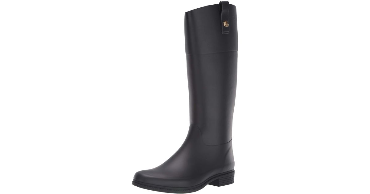ralph lauren black rain boots