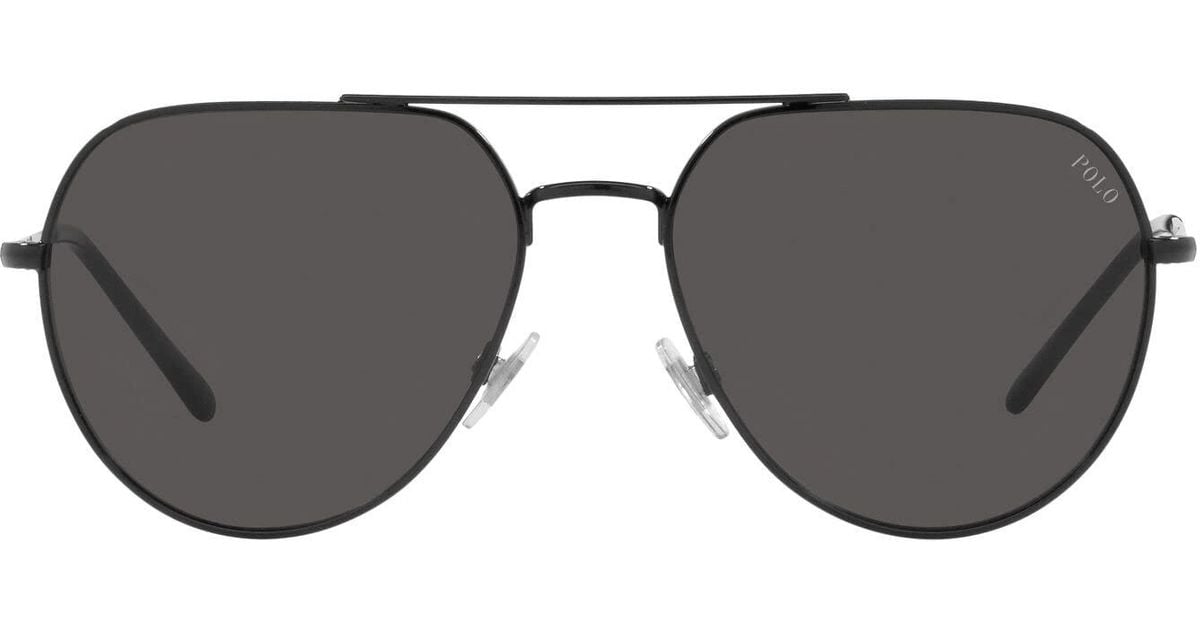 Polo Ralph Lauren Ph3139 Pilot Sunglasses in Dark Grey (Black) for Men ...