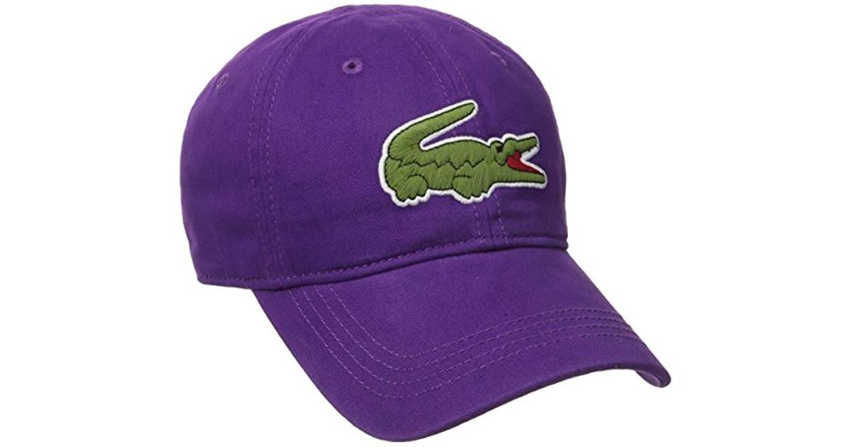 purple lacoste hat