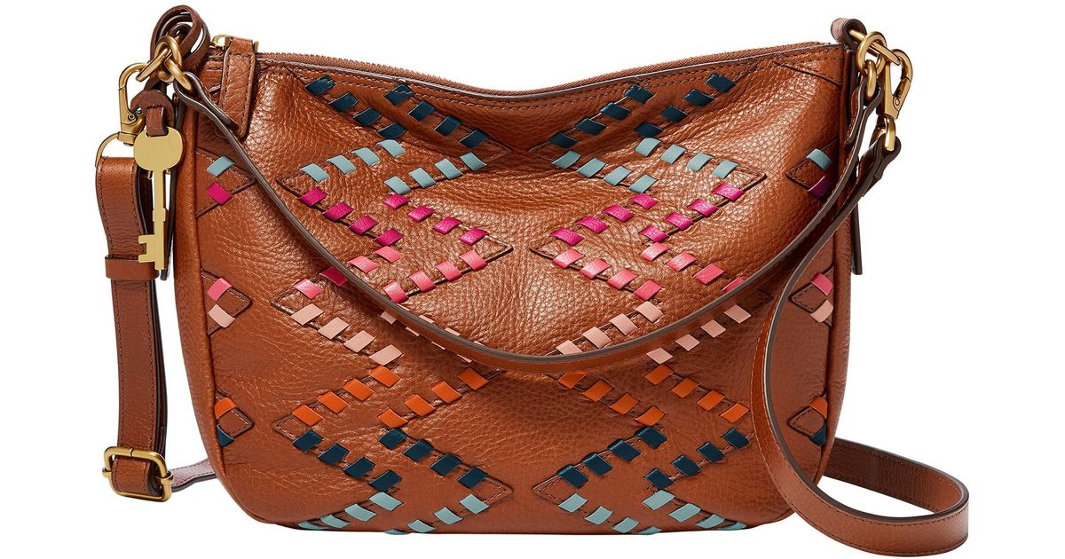 Fossil Jolie Leather Crossbody Purse Handbag in Brown Lyst