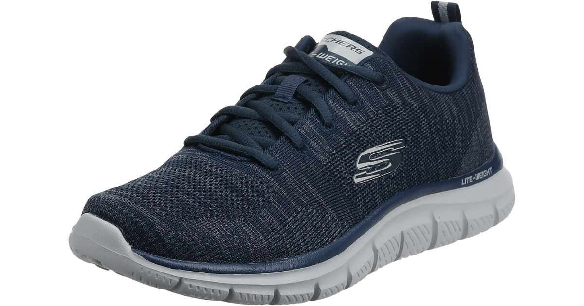 Skechers Track Front Runner Lace-up Sneaker Oxford in Navy/Gray (Blue ...