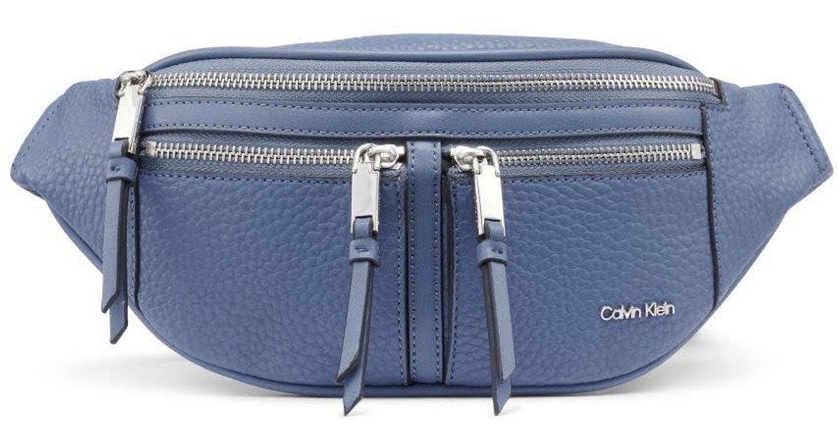 Calvin Klein Marlow Organizational Belt Bag in Blue Lyst