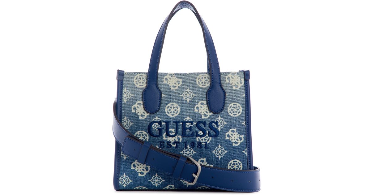 Blue Logo Silvana Mini Tote Bag - GUESS