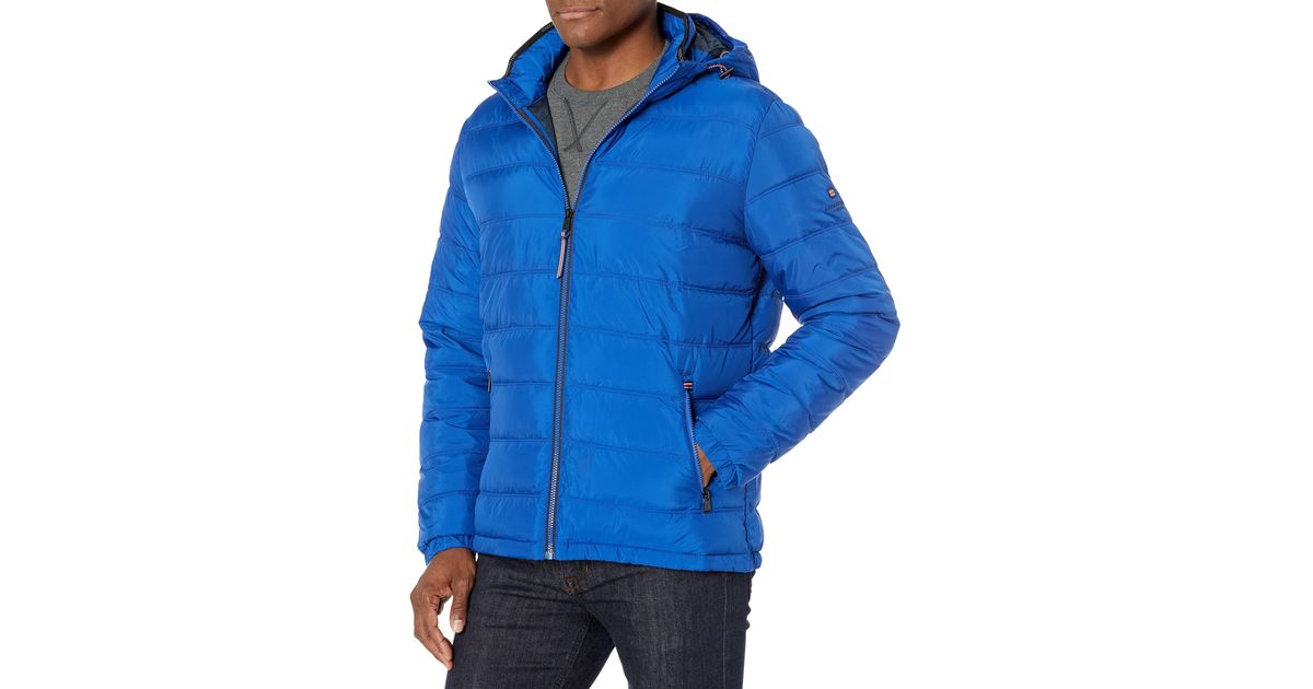 London Fog Quilted Puffer in Blue for Men Lyst