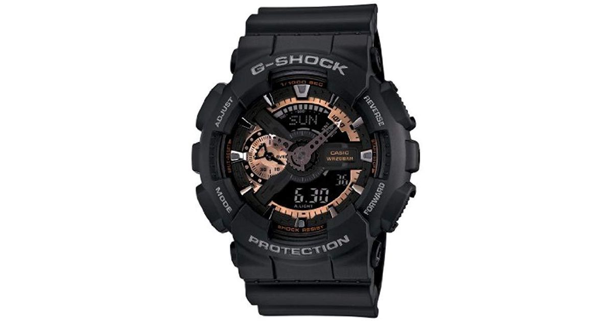 g shock ga 110 black rose gold