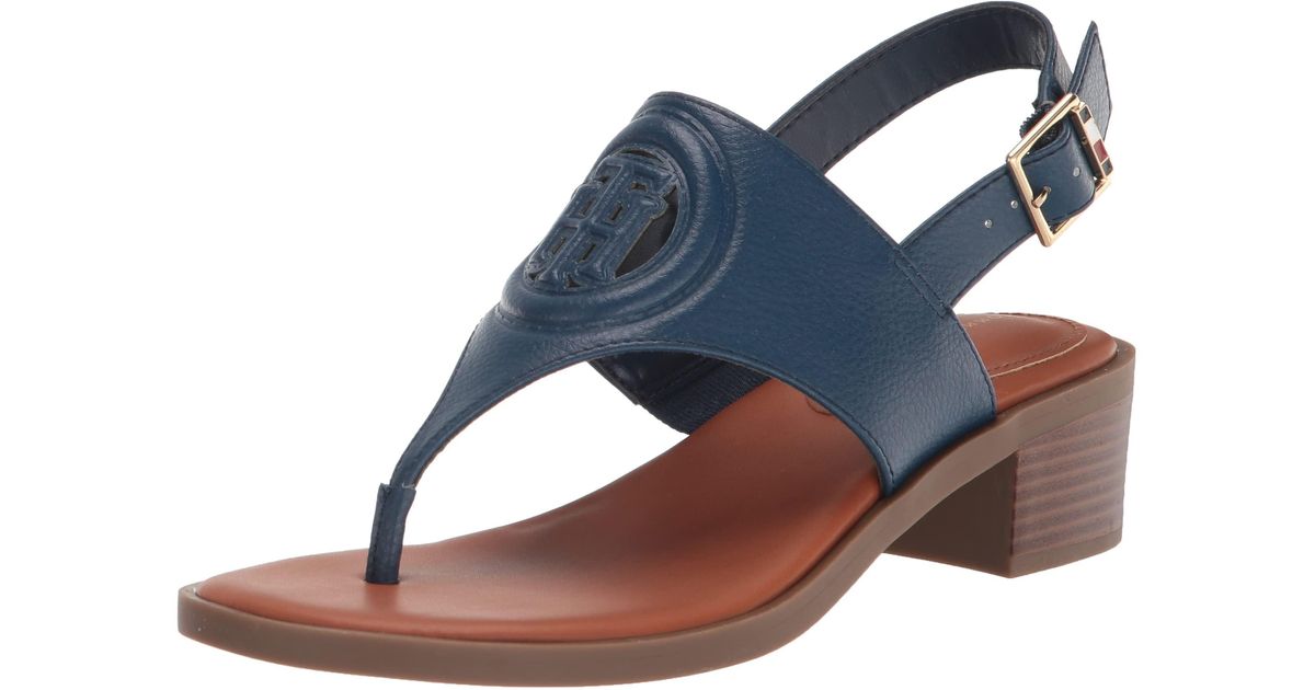 Tommy Hilfiger Olaya Heeled Sandal in Indigo Blue (Blue) - Save 19% | Lyst