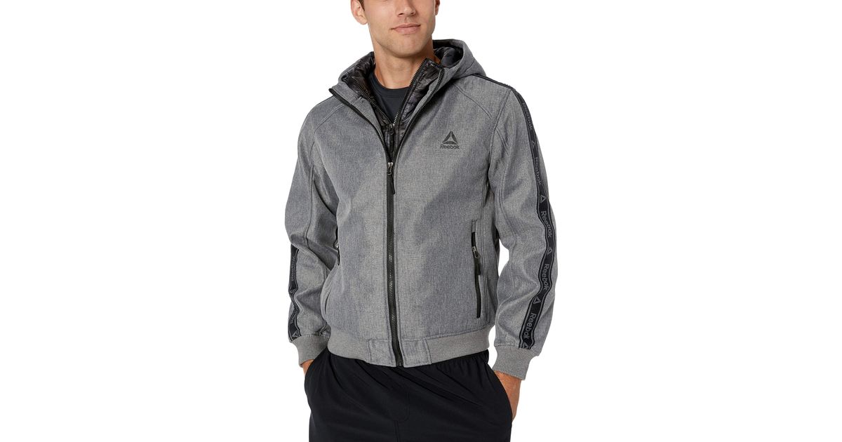 Reebok Softshell Active Jacket in Gray for Men Lyst