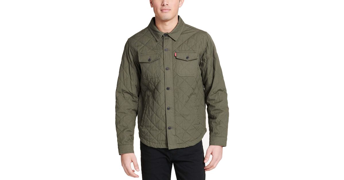 levi's quilted shirt jacket