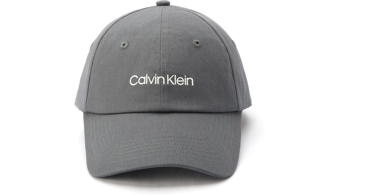 Calvin Klein Embroidered Baseball Hat in Gray for Men | Lyst