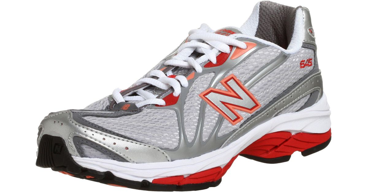 New Balance Rubber 645 V1 Running Shoe in Silver/Red/Coral (Metallic ...