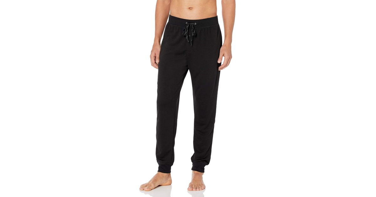 Izod Mens Knit Jogger Sleep Pants Pajama Bottom in Black for Men Lyst