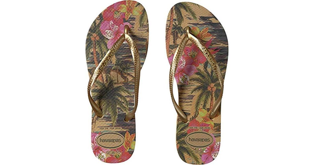 havaianas slim tropical ivory