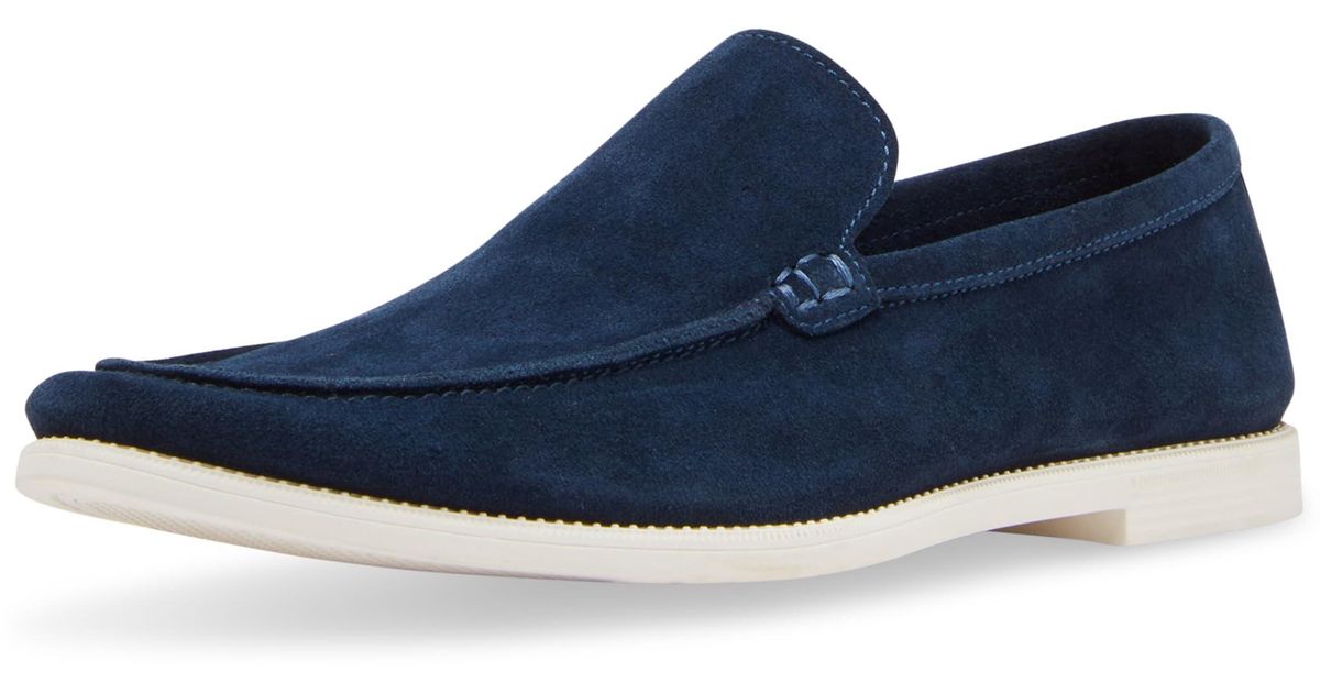 Steve Madden Ragle Suede Casual Loafer in Blue for Men | Lyst