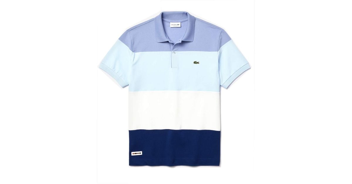 lacoste color block shirt