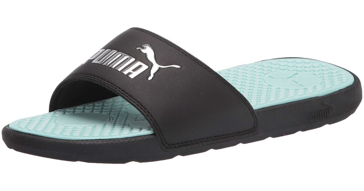 PUMA Synthetic Cool Cat Slide Sandal in Black Lyst