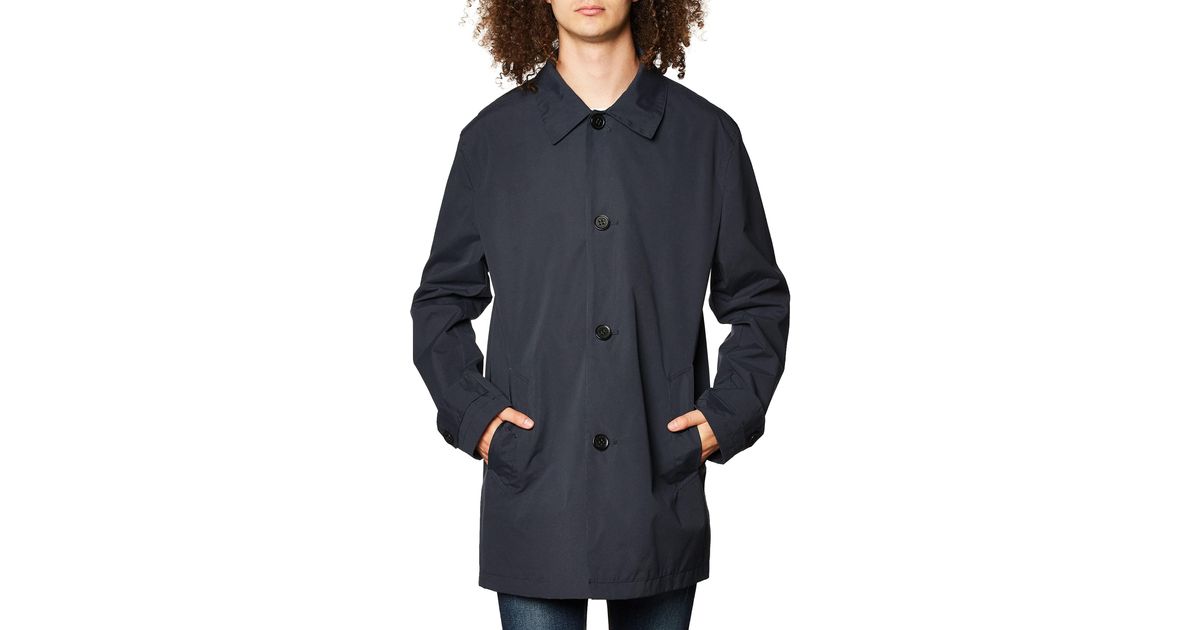 Cole Haan Signature Classic Stand Collar Rain Jacket in Blue for Men Lyst