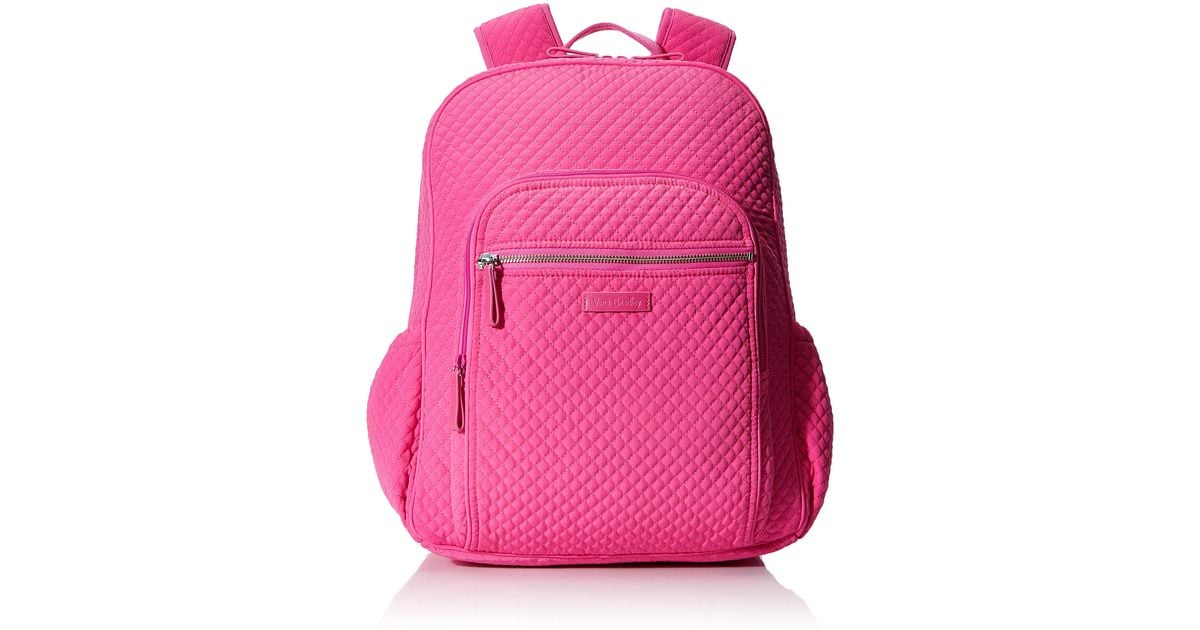 Vera Bradley Microfiber Campus Backpack in Pink Lyst