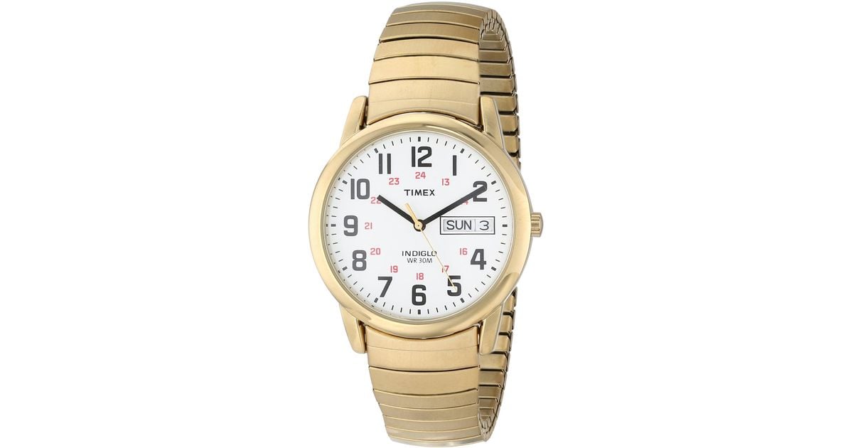 Timex T20471 Easy Reader 35mm Goldtone Stainless Steel Expansion Band