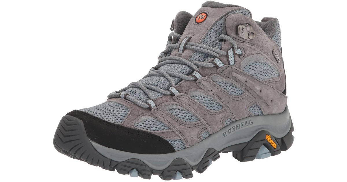 Merrell Leather Moab 3 Mid Waterproof Hiking Boot in Blue Lyst UK