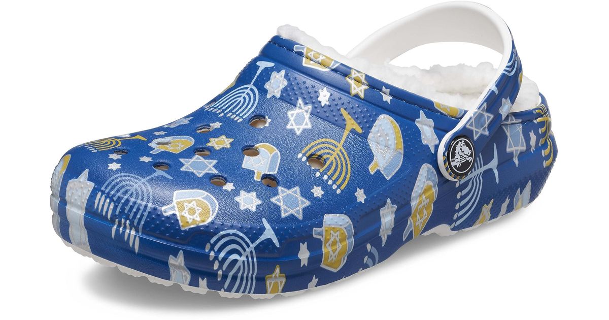 Crocs™ Classic Holiday Lined Clogs in Blue Lyst